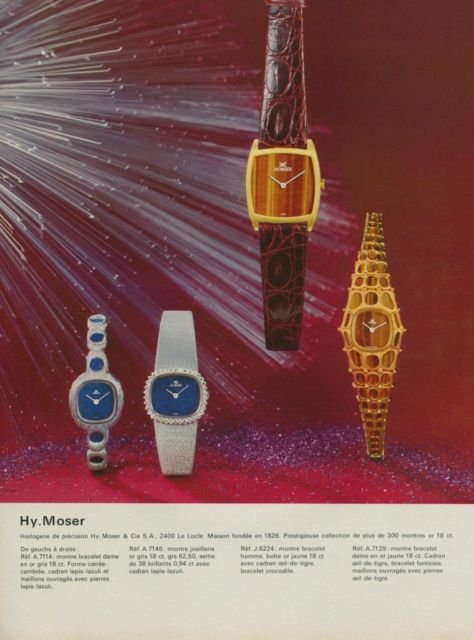 1974 Hy. Moser Watch Company Switzerland Vintage 1974 Swiss Ad Suisse Advert Horology