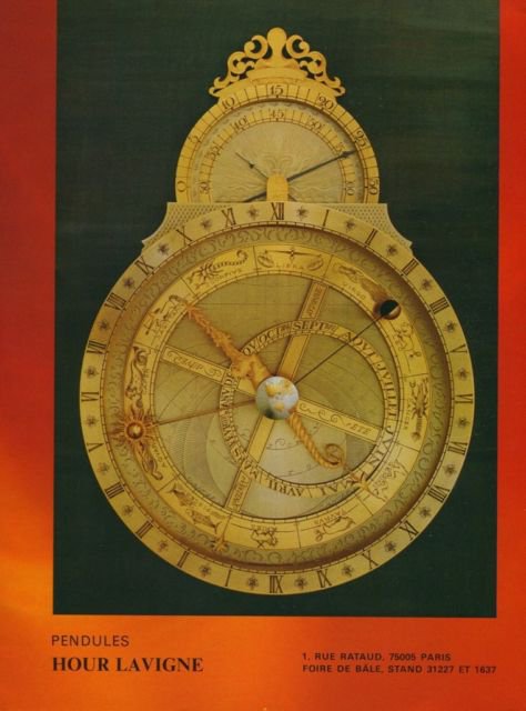 1974 Hour Lavigne Clock Company Paris France Vintage 1974 Swiss Ad Suisse Advert Horlogerie