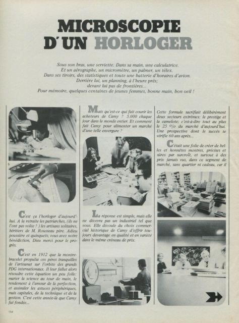 Camy Watch Company Switzerland Vintage 1974 Swiss Ad Advert Suisse Horlogerie