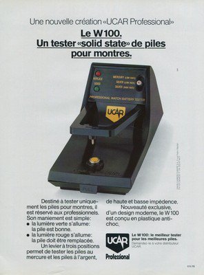 UCAR Union Carbide Company 1977 Swiss Ad Suisse Advert Horlogerie Horology