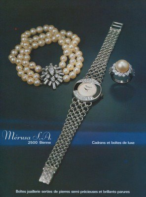 1977 Merusa Watch Company Bienne Switzerland Vintage 1977 Swiss Ad Suisse Advert