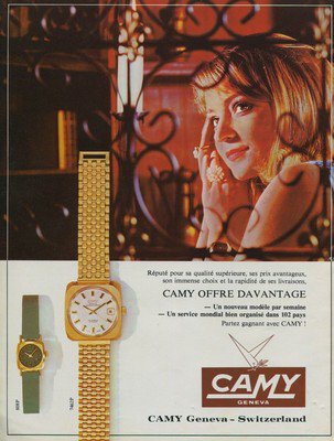 Camy Watch Company Switzerland Vintage 1970 Swiss Ad Suisse Advert Horology