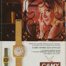 Camy Watch Company Switzerland Vintage 1970 Swiss Ad Suisse Advert Horology