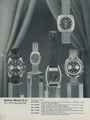 Buttes Watch Company BWC Watch Company Vintage 1970 Swiss Ad Suisse Advert