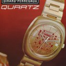 1972 Girard-Perregaux Watch Company  Vintage 1972 Swiss Ad Suisse Advert