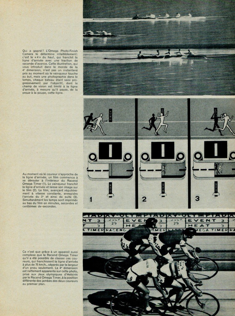 1956 Omega Watch Company Omega Racend Omega Timer Vintage 1956 Swiss Magazine Article