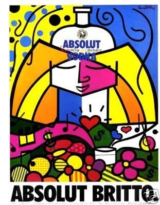 Romero Britto Absolut Britto Art Ad Absolut Vodka Advertisement Advert