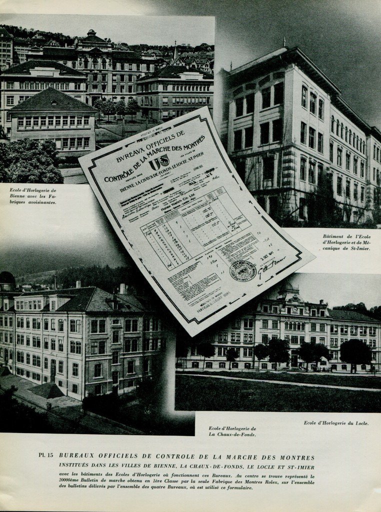 1944 Bulletins de Marche Chronometry Certificates 1944 Swiss Magazine Article Horology
