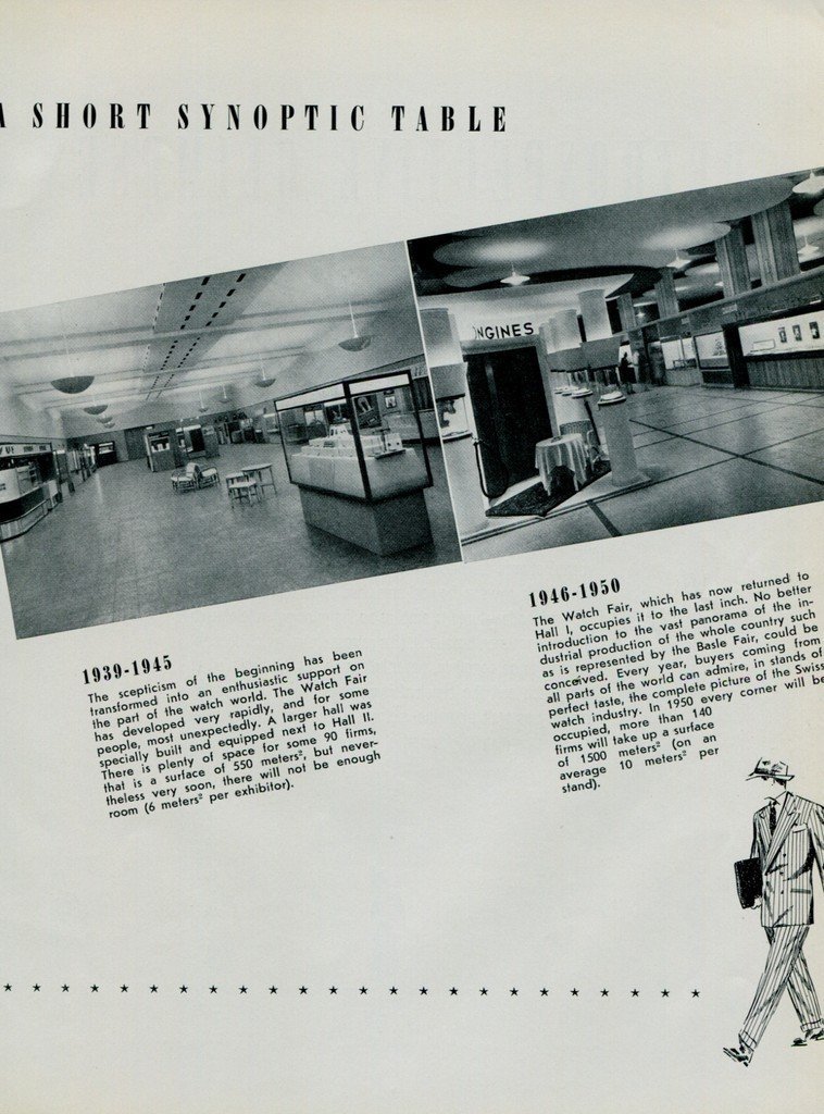 1950 Swiss Watch Fair Basel Basle Switzerland Foire de Bale Breitling Jaeger-LeCoultre Heuer Doxa