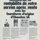 Ebauches SA Neuchatel Switzerland Vintage 1976 Swiss Ad Suisse Advert Horology