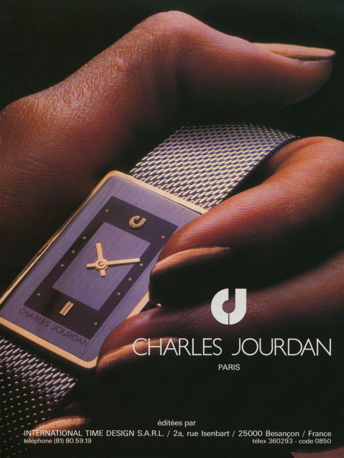 Charles Jourdan Watch Company Paris Vintage 1976 Swiss Ad Suisse Advert Horology