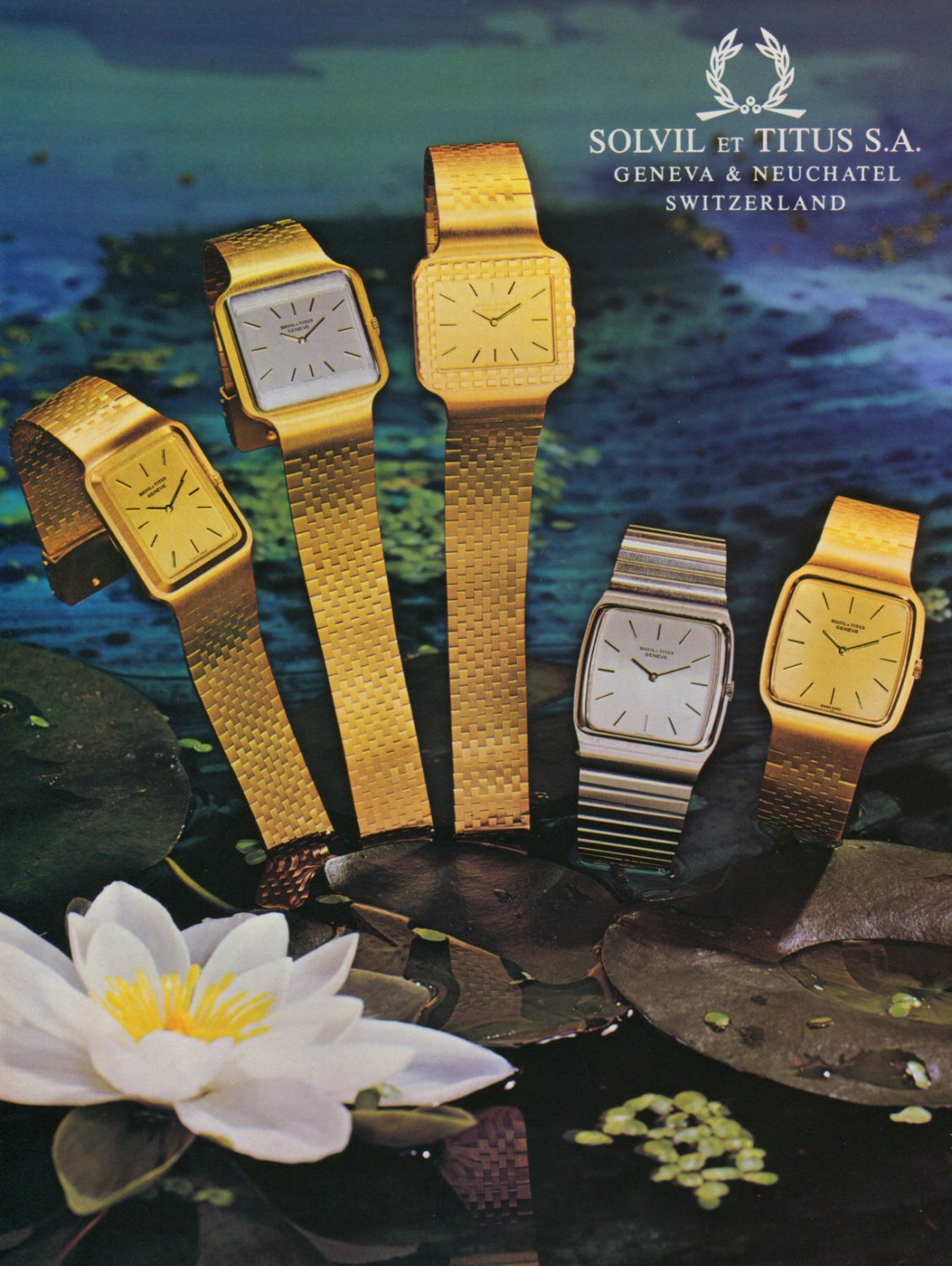 Solvil & Titus Watch Company Solvil et Titus Vintage 1976 Swiss Ad Suisse Advert