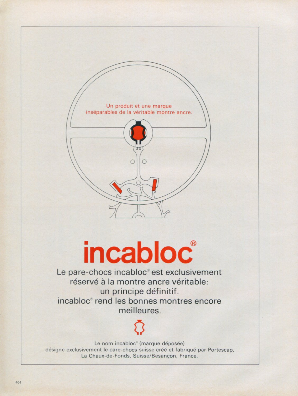 1976 Incabloc Portescap Company Switzerland Vintage 1976 Swiss Ad Suisse Advert Horology Horlogerie