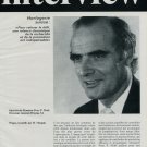 1977 Eterna Watch Company Interview Peter P Morf 1977 Swiss Magazine Article Horology Switzerland