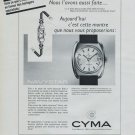 Cyma Watch Company Navystar Advert Vintage 1968 Swiss Ad Suisse Horology Cyma SA