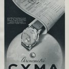 Cyma Watch Company Switzerland 1951 Swiss Ad Suisse Advert Horlogerie Horology Cyma Watch Company Switzerland 1951 Swiss Ad Suisse Advert Horlogerie Horology