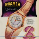 1951 Roamer Watch Company Switzerland Meyer & Studeli S.A. Vintage 1951 Swiss Ad Suisse Advert