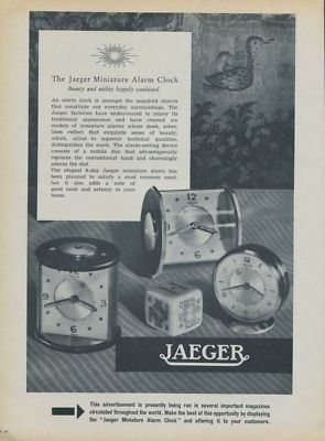 1954 Jaeger Clock Company Switzerland Vintage 1954 Swiss Ad Suisse Advert Horology Horlogerie