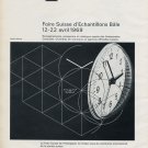 Vintage 1969 Swiss Watch Fair Basle Switzerland Advertisement Foire de Bale