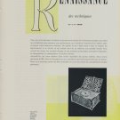 Renaissance des Techniques 1956 Swiss Magazine Article Horlogerie Horology