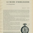1956 Le Musee d'Horlogerie de La Chaux-de-Fonds Vintage 1956 Swiss Magazine Article Horology