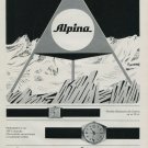 Alpina Watch Company Vintage 1968 Swiss Ad Suisse Advert Horlogerie Horology