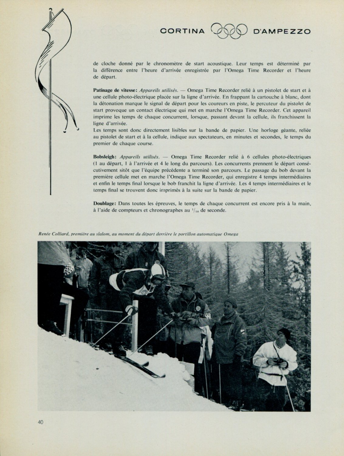 1956 Cortina Winter Olympics Omega Watch Company Vintage 1956 Swiss Magazine Article