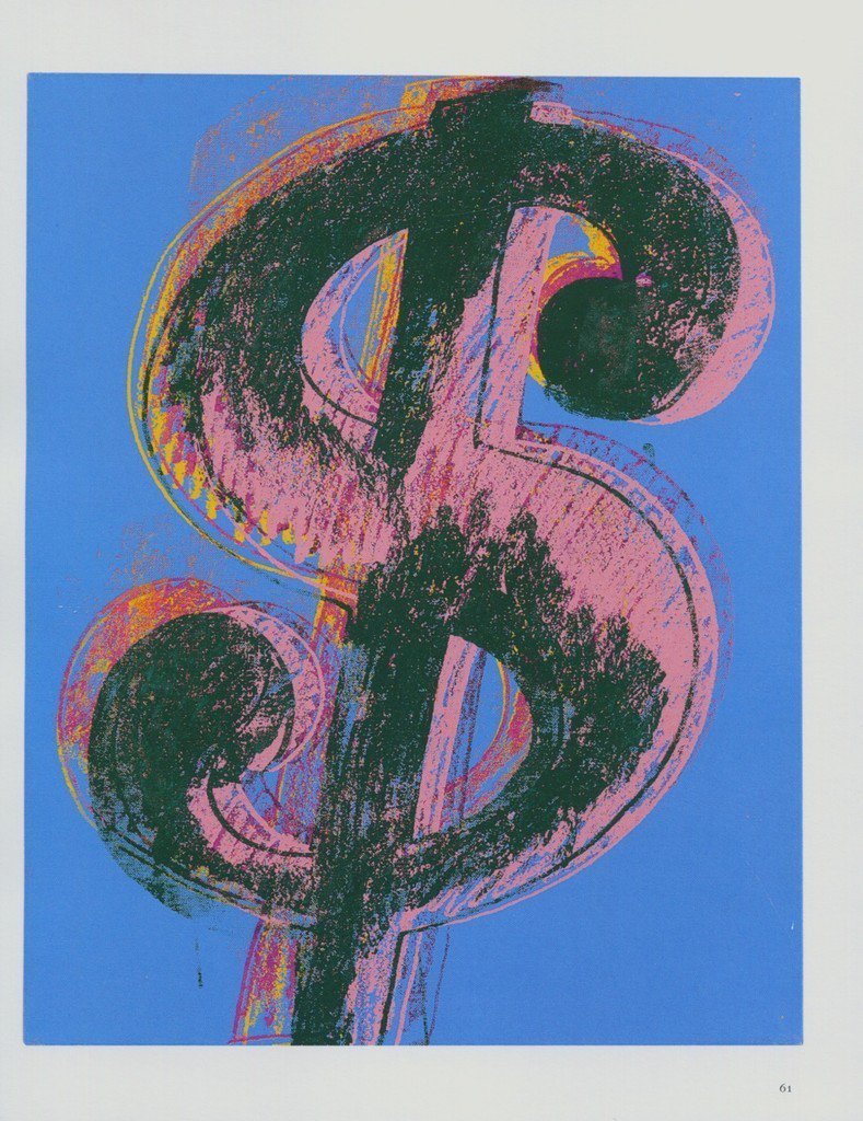 Andy Warhol Dollar Sign Art Ad (1981) (v2)