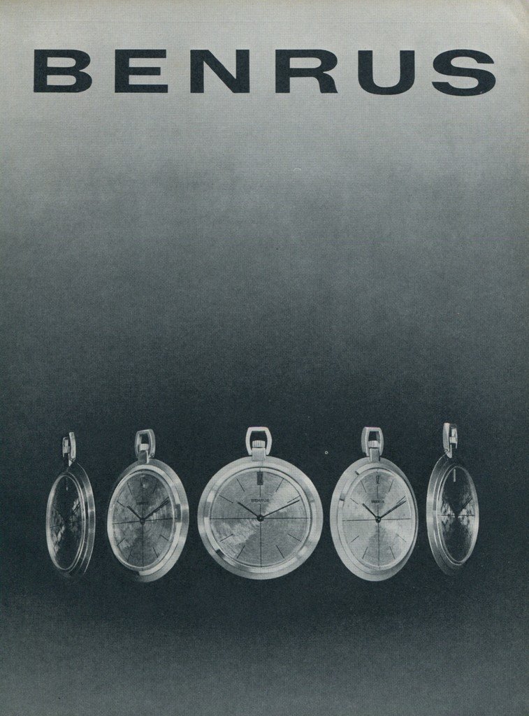 1964 Benrus Watch Company Switzerland Vintage 1964 Swiss Ad Suisse Advert Horlogerie