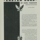 Faberge Easter Eggs by Carl Faberge Vintage 1949 Swiss Magazine Article