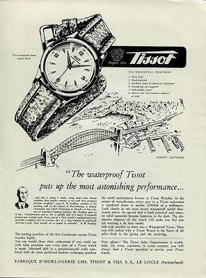 1951 Tissot Watch Company Le Locle Switzerland Vintage 1951 Swiss Ad Suisse Advert Horlogerie