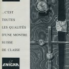 Enicar Watch Company Switzerland Vintage 1964 Swiss Ad Suisse Advert