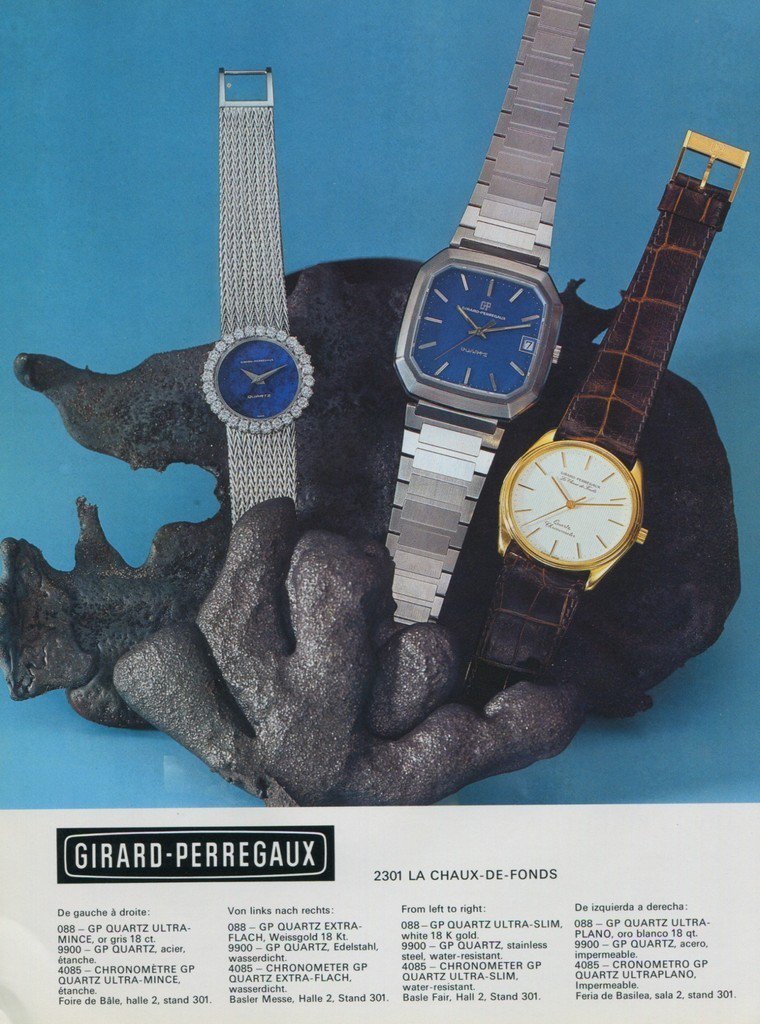 Girard-Perregaux Watch Company Vintage 1977 Swiss Ad Suisse Advert Horlogerie