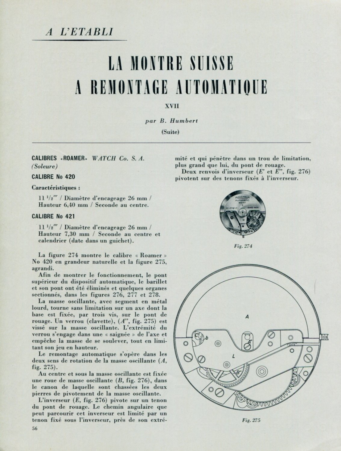 Rolex Watch Company Oyster Perpetual Assembly Info + Tissot Watch Co 1956 Swiss Magazine Article