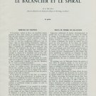 Le Balancier et le Spiral 4e Partie (Part 4) RA Fell 1956 Swiss Magazine Article Le Balancier et le Spiral 4e Partie (Part 4) RA Fell 1956 Swiss Magazine Article