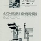 1956 Polissage des Pivots by H. Jendritzki 1956 Swiss Magazine Article Suisse Horlogerie Horology