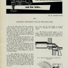 H. Jendritzki 1956 Swiss Magazine Article Measuring Instruments for Use with the Lathe (Horology)