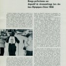 1956 Omega Watch Company Olympics Olympiques 1956 Swiss Magazine Article Horlogerie