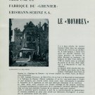 1956 Swiss Magazine Article Le Monorex Grenier Erismann-Schinz S.A. Horology