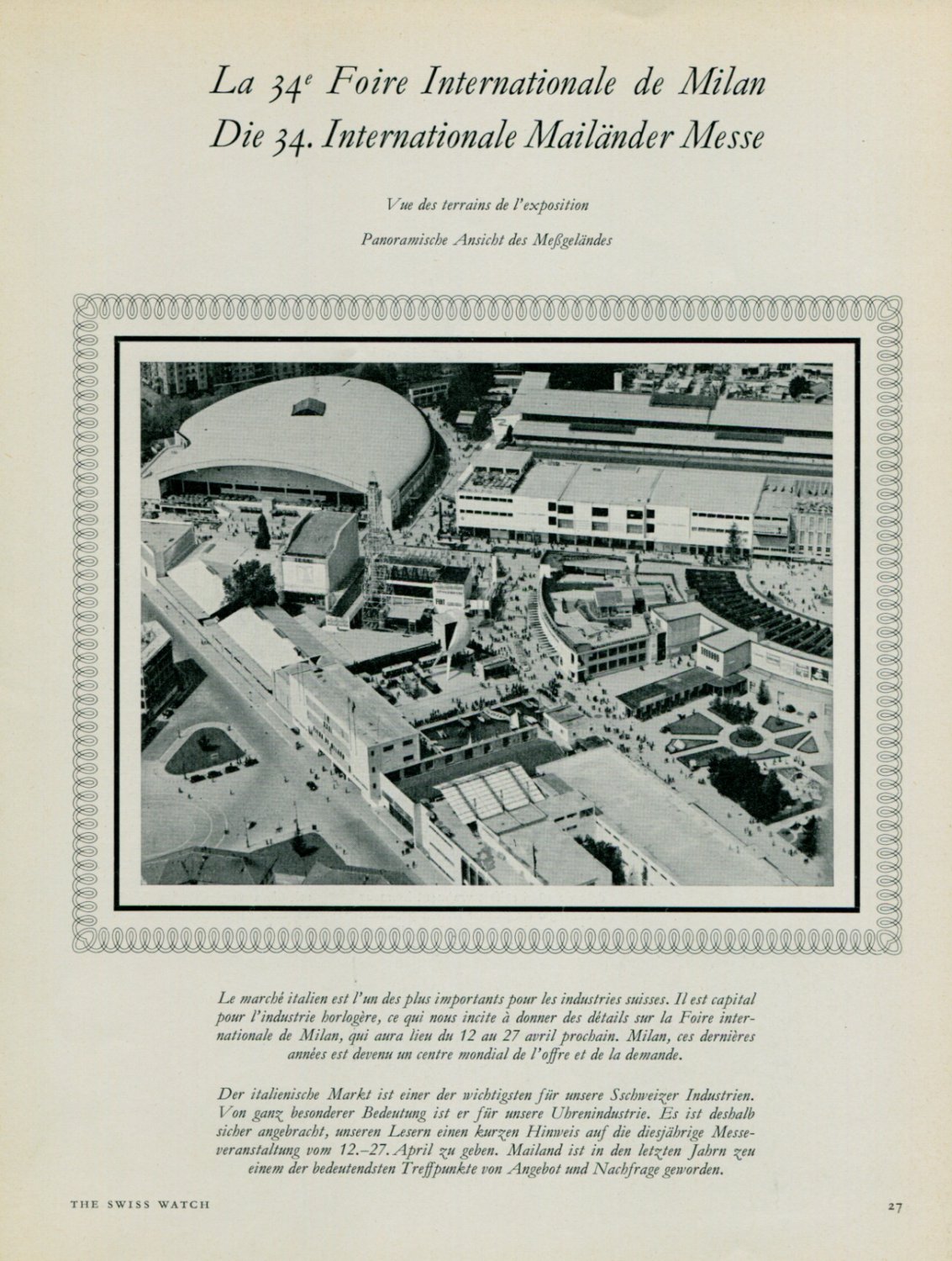 Fiera di Milano 1956 Swiss Magazine Article La 34e Foire Internationale de Milan