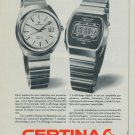 Certina Watch Company Vintage 1977 Swiss Ad Suisse Advert Horlogerie Horology