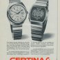 Certina Watch Company Vintage 1977 Swiss Ad Suisse Advert Horlogerie Horology