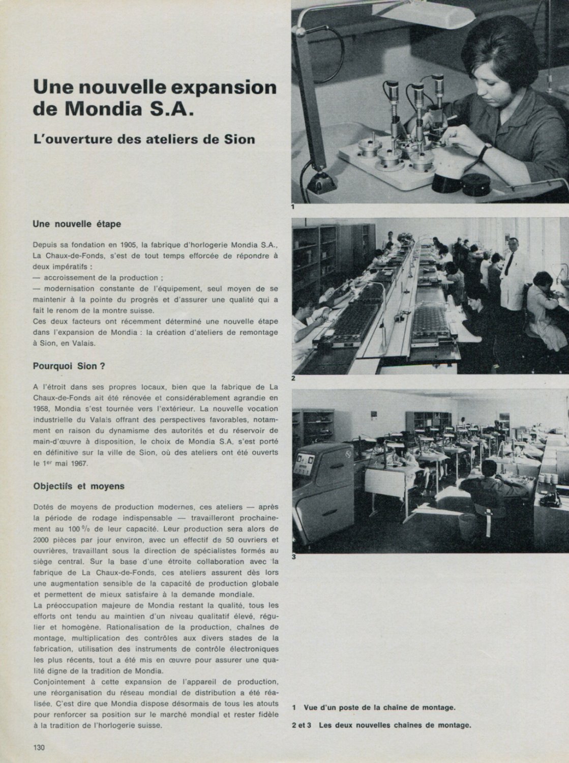 1968 Mondia Watch Company Une Nouvelle Expansion Mondia 1968 Swiss Magazine Article Horlogerie