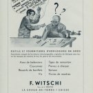 F Witschi Company Switzerland 1954 Swiss Ad Suisse Advert Horlogerie Horology