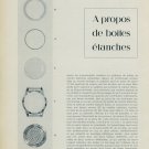 1959 A Propos de Boites Etanches Vintage 1959 Swiss Magazine Article Horology Horlogerie