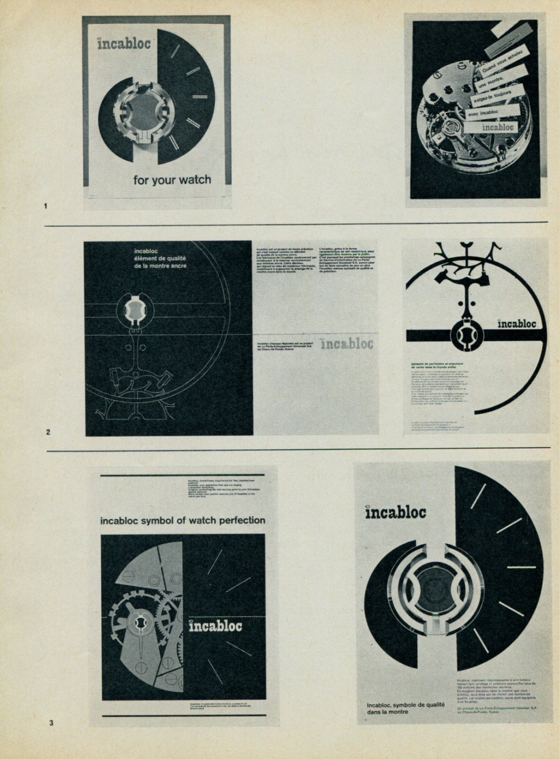 1959 Incabloc La Campagne Incabloc Vintage 1959 Swiss Magazine Article Suisse Horlogerie