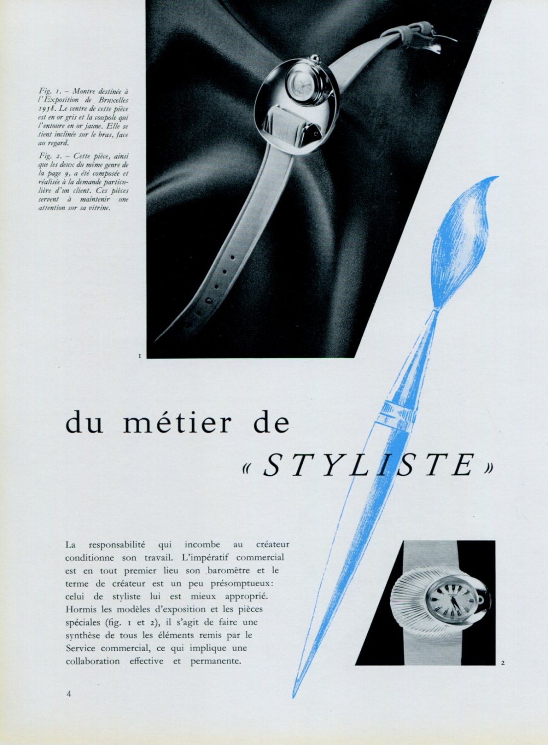 1959 Du Metier de Styliste 1959 Swiss Magazine Article Horology Horlogerie