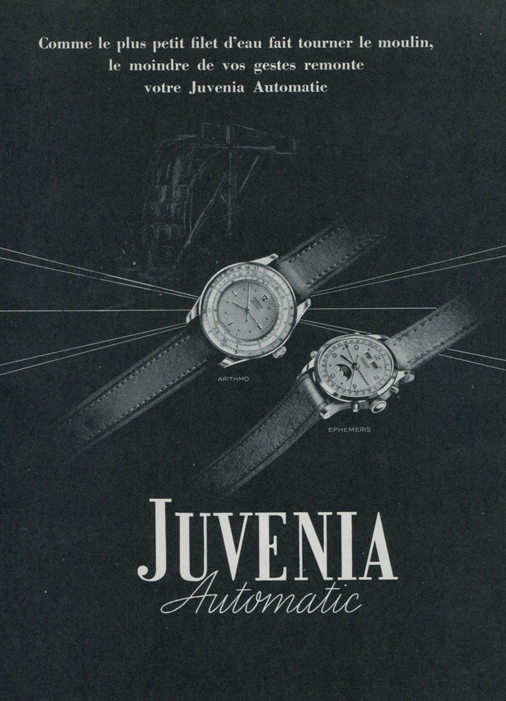 1951 Juvenia Watch Company Vintage 1951 Swiss Ad Suisse Advert Horlogerie Horology