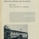 1959 Jura Watch Company 50 Year Anniversary 1909-1959 Swiss Magazine Article Switzerland 1959 Jura Watch Company 50 Year Anniversary 1909-1959 Swiss Magazine Article Switzerland