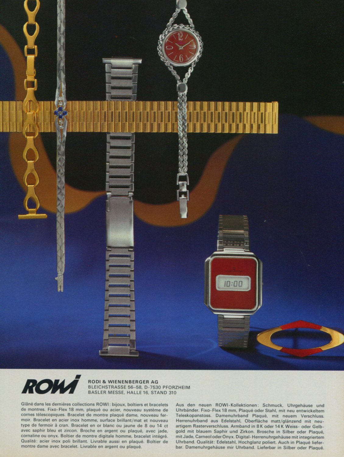 1976 ROWI Rodi & Wienenberger AG Company 1976 Swiss Ad Suisse Advert Horology Horlogerie